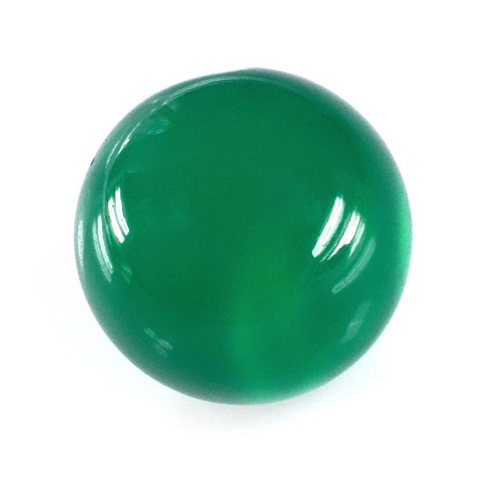 Round Natural Green Onyx Loose Gemstone For Jewelry Making