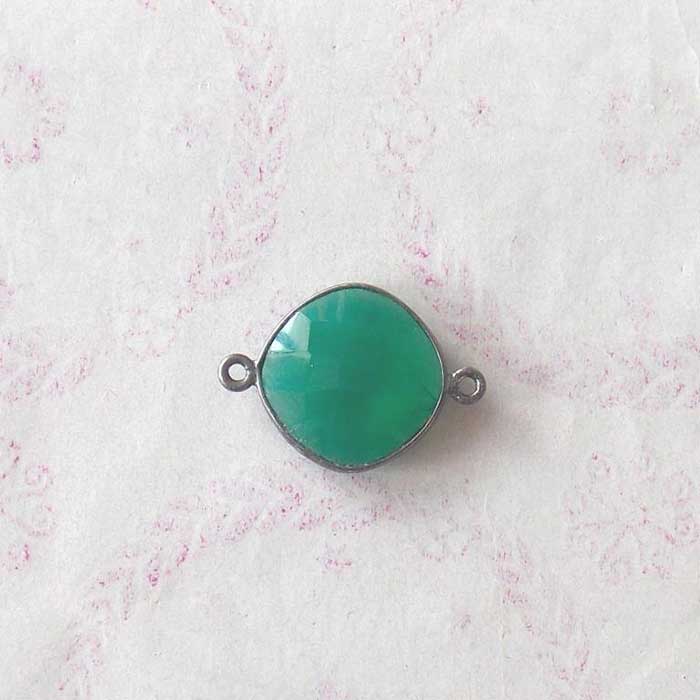 Handmade Exporter Gemstone Single Bail Connector 925 Sterling Silver Connector