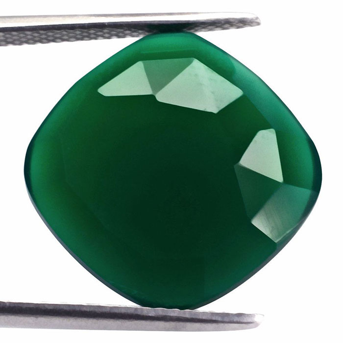 Buy Online Natural Green Onyx Cushion Gemstone | Loose Green Onyx Gemstones