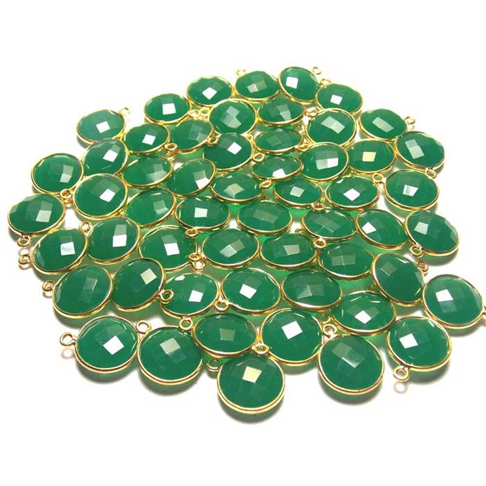 Online Supplier Of Gemstone Single Bail Connector Beads Electroplated Connector