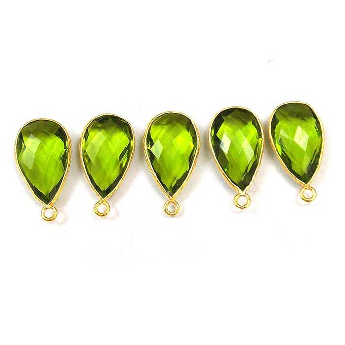 Bulk In Gemstone Double Bail Connector Faceted Gemstone Connector