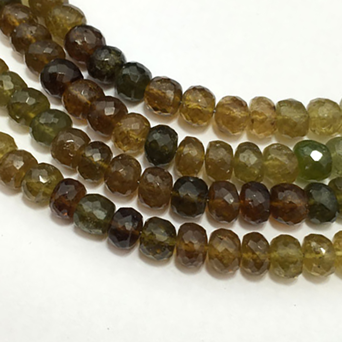 Best Buy Grossularite Garnet Faceted Rondell 6Mm To 7Mm Beads