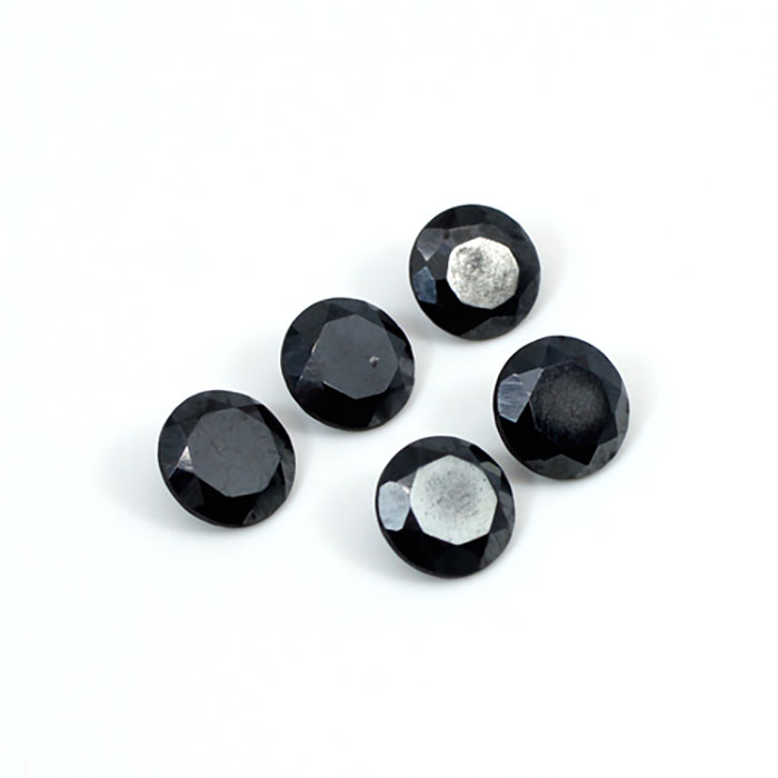 Round Natural Hematite Loose Gemstone For Jewelry Making