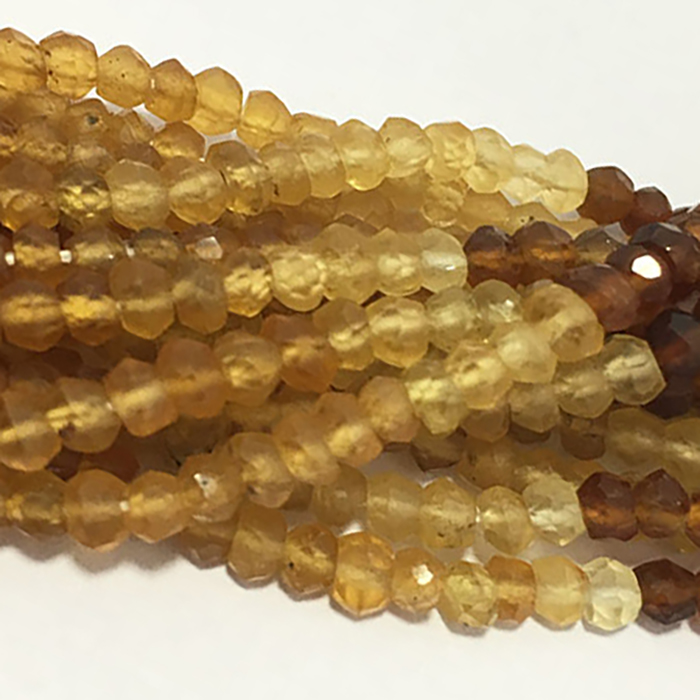 Supplier Hessonite Garnet Faceted Rondell 3Mm To 3.5Mm Beads
