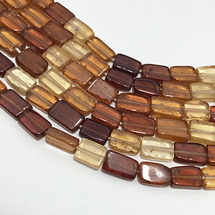 Top Quality Hessonite Garnet Plain Brick & Box 7Mm To 9Mm Beads