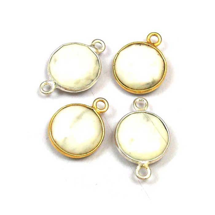 Wholesale Supplier Of Gemstone Single Bail Connector Silver Connector Beads