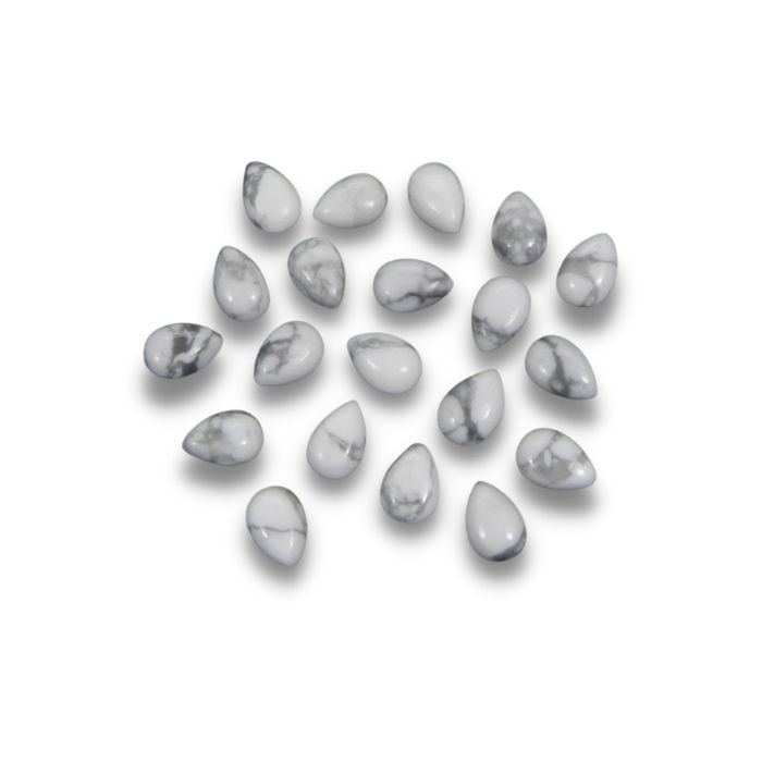 Buy Online Natural Howlite Oval Gemstone | Semi Precious Gemstones