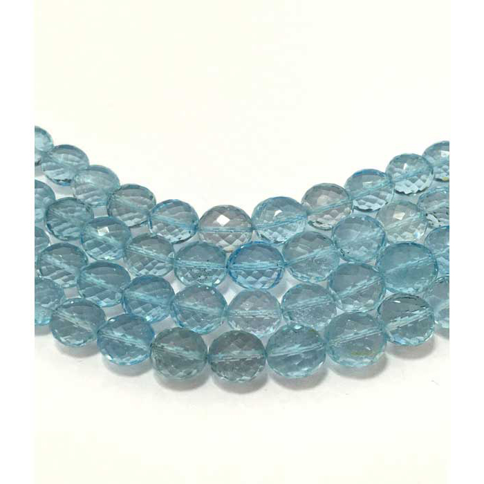 wholesaler Imperial Blue Topaz Faceted Round 6.5MM To 7MM Beads