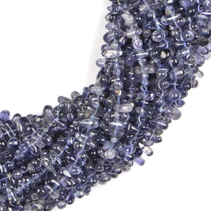 exporters of Iolite Drops Beads Strands for mala making