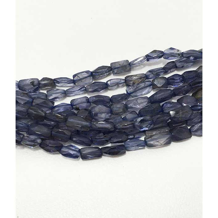 Manufacturer Iolite Faceted Brick 4mm to 6mm Beads