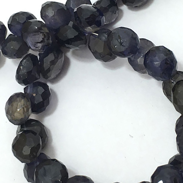 Exporter Iolite Faceted Onion 6mm to 7mm Beads