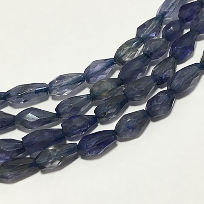 Online Iolite Faceted Top Drill Drops 6mm to 7mm Beads