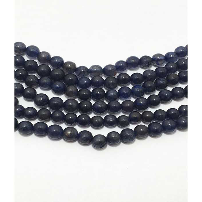 Genuine Iolite Plain Round 6mm to 9mm Beads