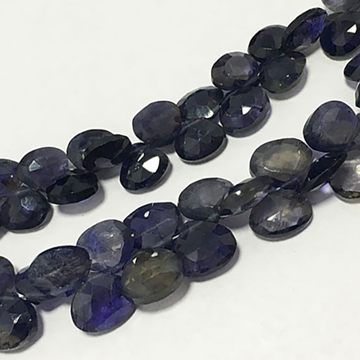 Best Buy Iolite Faceted Briolette Faceted Pear Drops 7mm to 8mm Beads