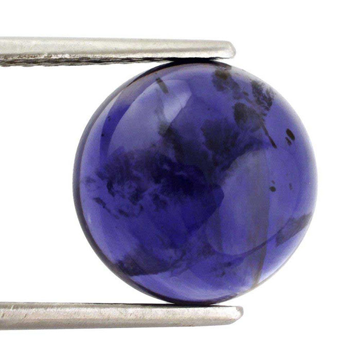Round Natural Iolite Loose Gemstone For Jewelry Making