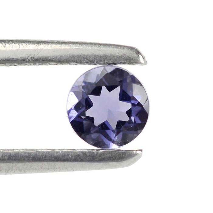 Round Natural Iolite Loose Gemstone For Jewelry Making
