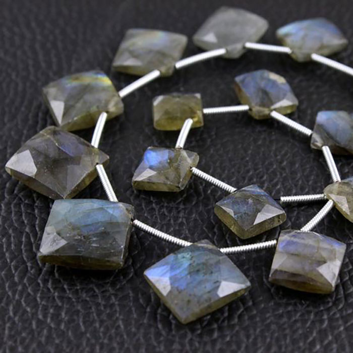 high quality Labradorean Square Beads Strands for jewellery