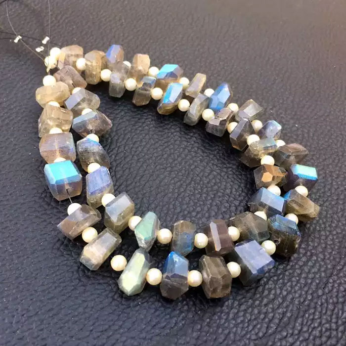 high quality Labradorean Nuggets Beads Strands for jewellery