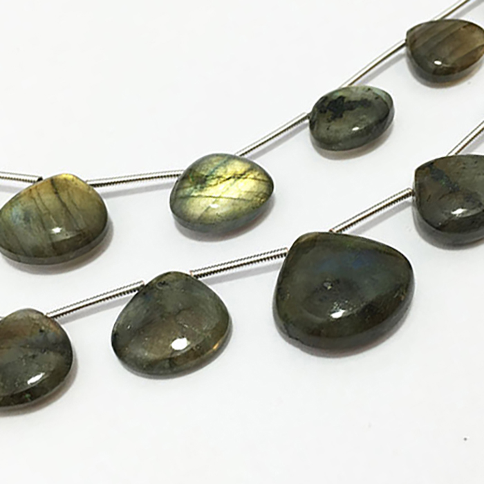 Stunning Labradorite Plain Pears 10Mm To 18Mm Beads