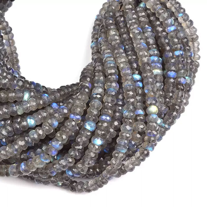 handmade Labradorean Rondell Beads Strands Huge selections