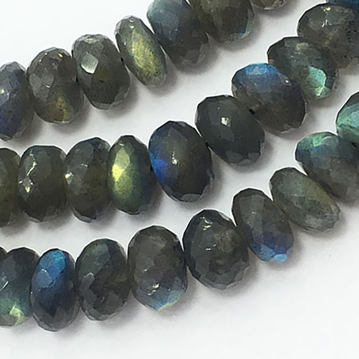 Stunning Labradorite Faceted Rondell 6.5Mm To 7Mm Beads