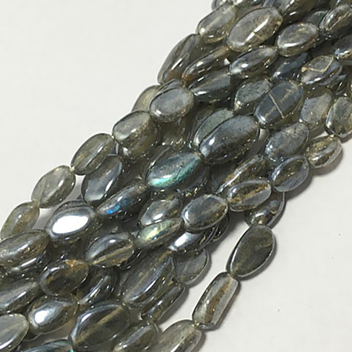 Genuine Labradorite Plain Oval 6Mm To 8Mm Beads