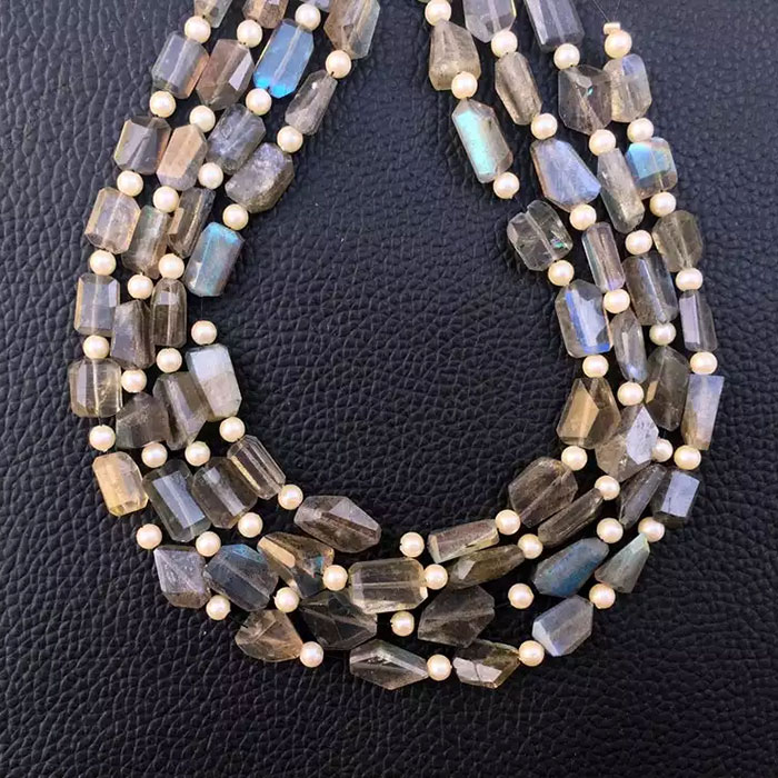 top quality Labradorean Nuggets Beads Strands wholesaler