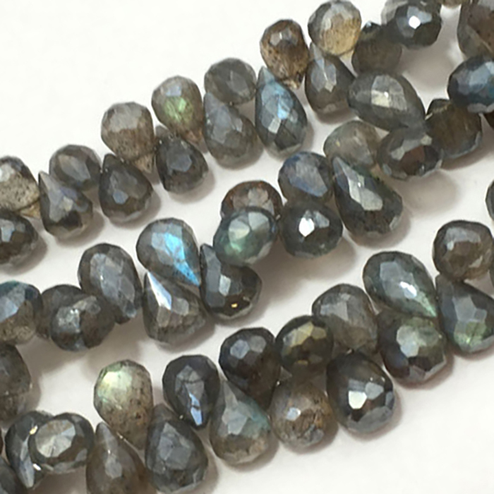 Exporter Labradorite Faceted Drops Pear 7Mm To 10Mm Beads