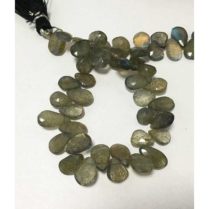 Buy Best Labradorite Faceted Pear 7Mm To 8Mm Beads