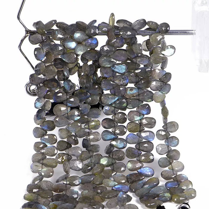 manufacturer of Labradorean Pear Beads Strands for jewellery