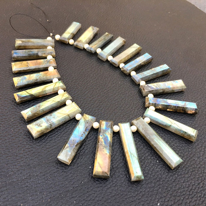 huge collection of Labradorean Rectangle Beads Strands exporters