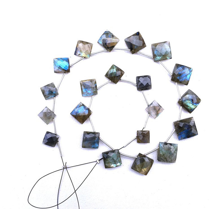 stunning Labradorean Square Beads Strands wholesale price