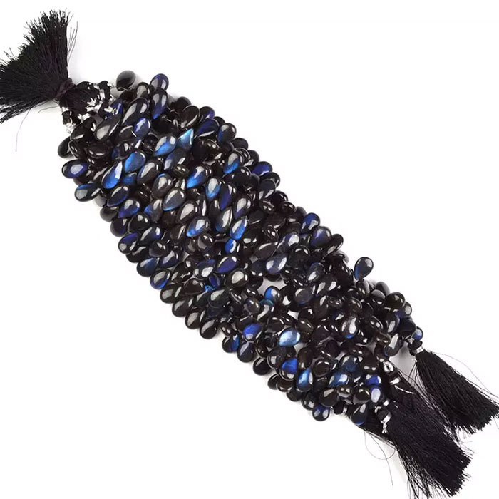 loose Labradorean Pear Beads Strands suppliers
