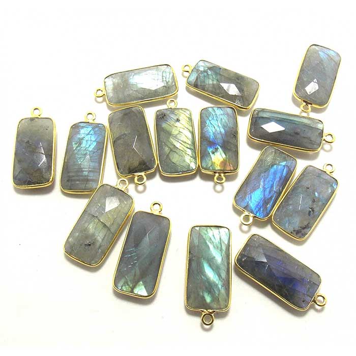 Online Exporter Of Gemstone Double Bail Connector | Gemstone Connector|