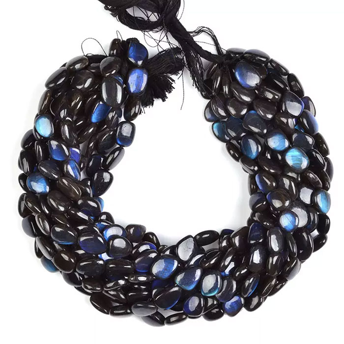 high quality Labradorean Nugget Beads Strands for jewellery