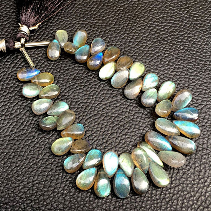 best quality Labradorean Side Drill Pear Drop Beads Strands manufacturer