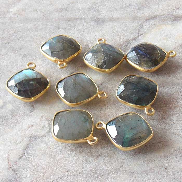 Ready Stock Gemstone Double Bail Connector Gemstone Beads