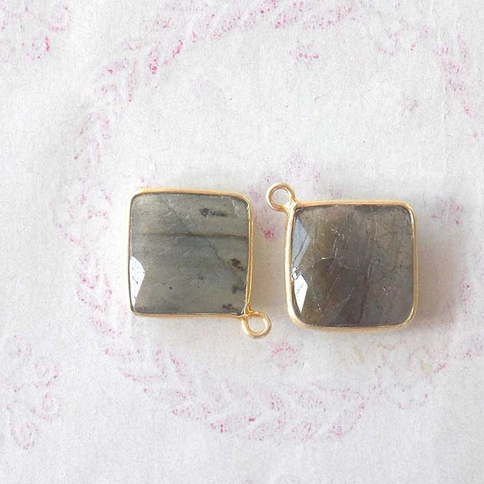 Bulk In Gemstone Double Bail Connector Faceted Gemstone Connector
