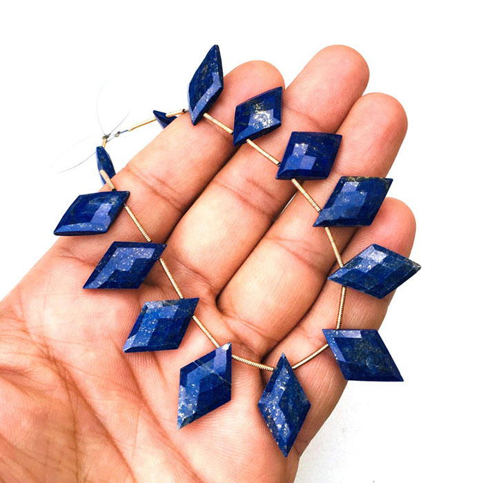 wholesaler of Lapis Lazuli Faceted Beads Strands for mala