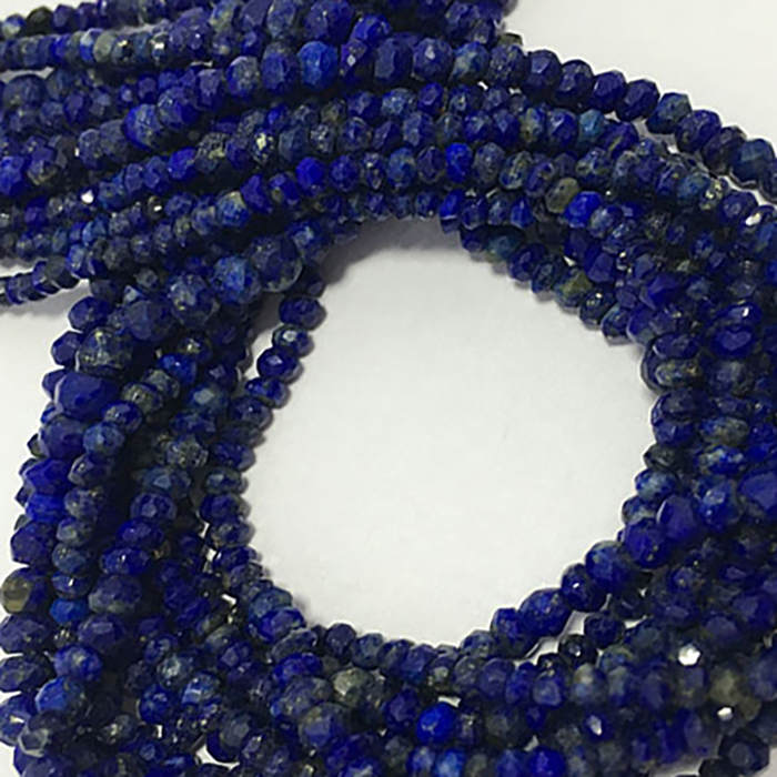 Exporter Lapis Lazuli Faceted Rondell 3Mm To 4Mm Beads