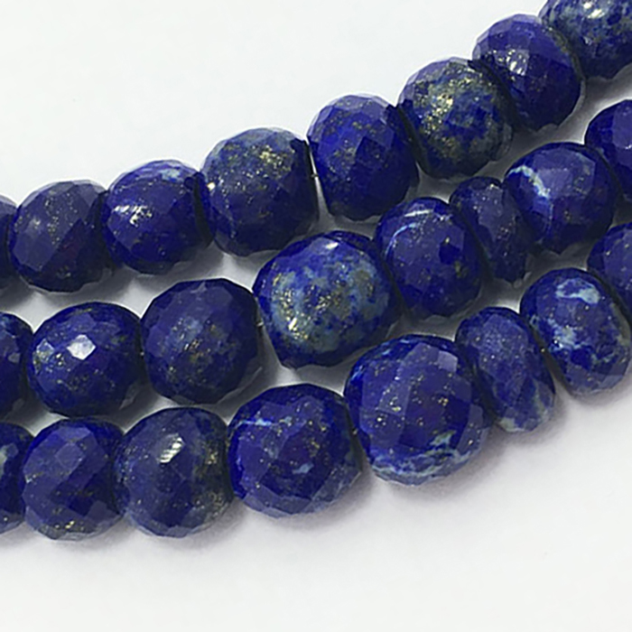 Manufacturer Lapis Lazuli Faceted Rondell 6Mm To 9Mm Beads