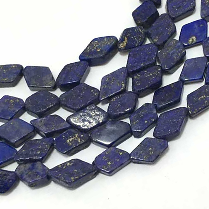 Stunning Lapis Lazuli Plain Flat Diamond 7Mm To 11Mm Beads
