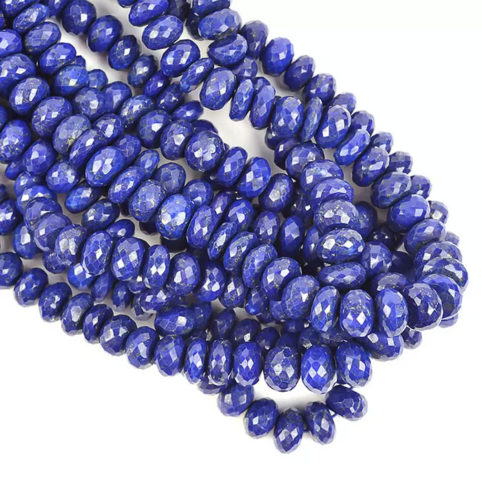awesome look Lapis Lazuli Faceted Beads Strands mala