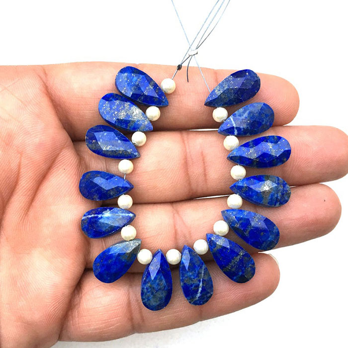 suppliers of Lapis Lazuli Faceted Beads Strands at best price