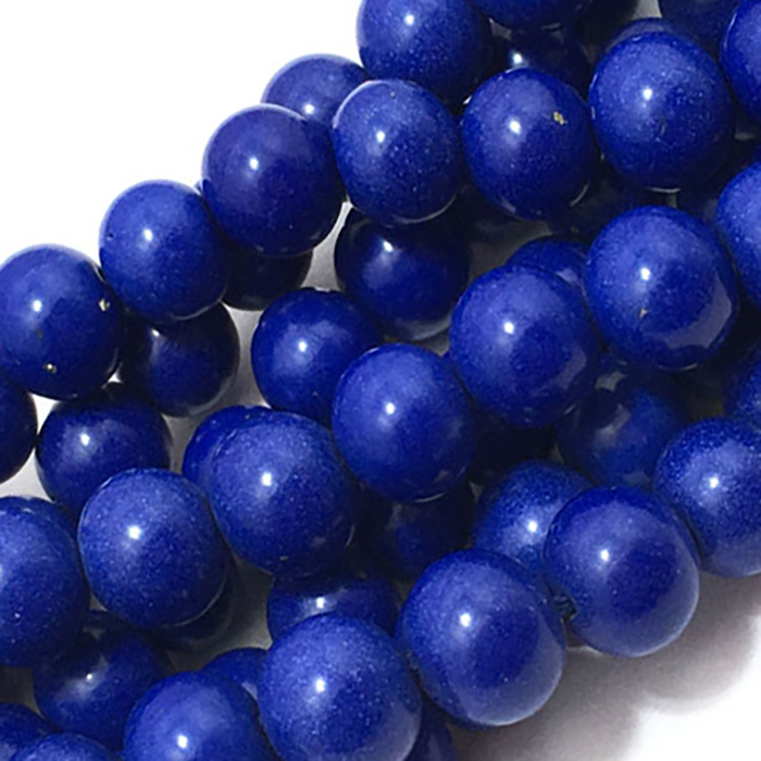 Supplier Lapis Lazuli (Man-Made) Plain Round 6Mm To 9Mm Beads
