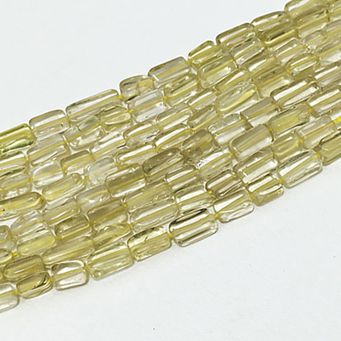 Exporter Lemon Quartz Plain Brick 3MM TO 5MM Beads
