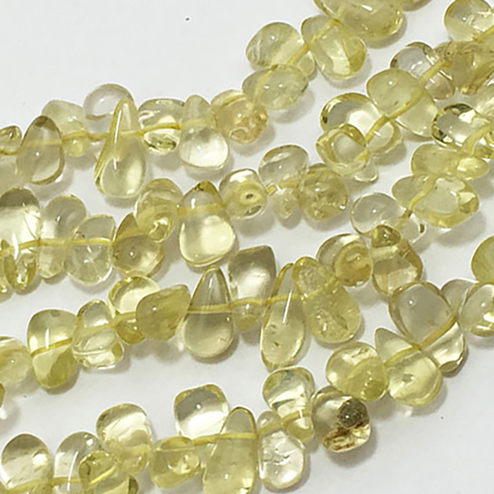 Supplier Lemon Quartz Plain Drill Drops 6MM TO 10MM Beads