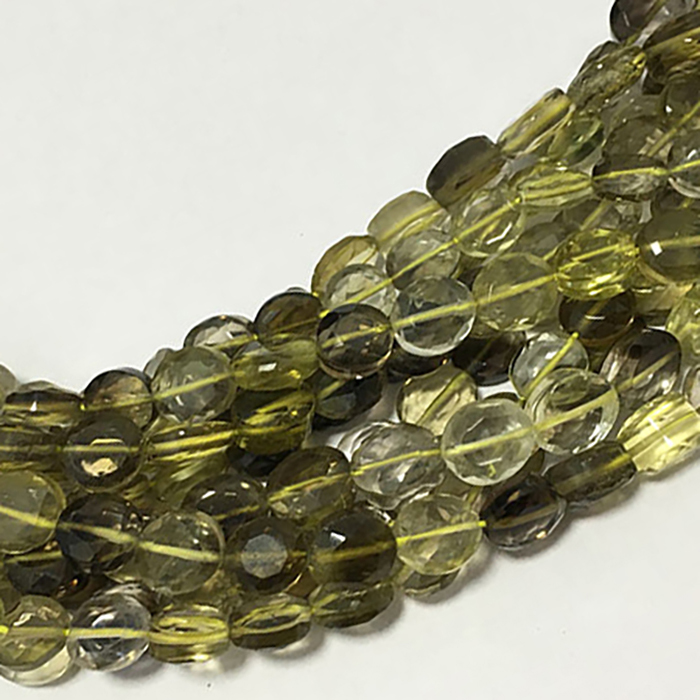 Online Lemon Quartz Faceted Coin 6MM To 7MM Beads