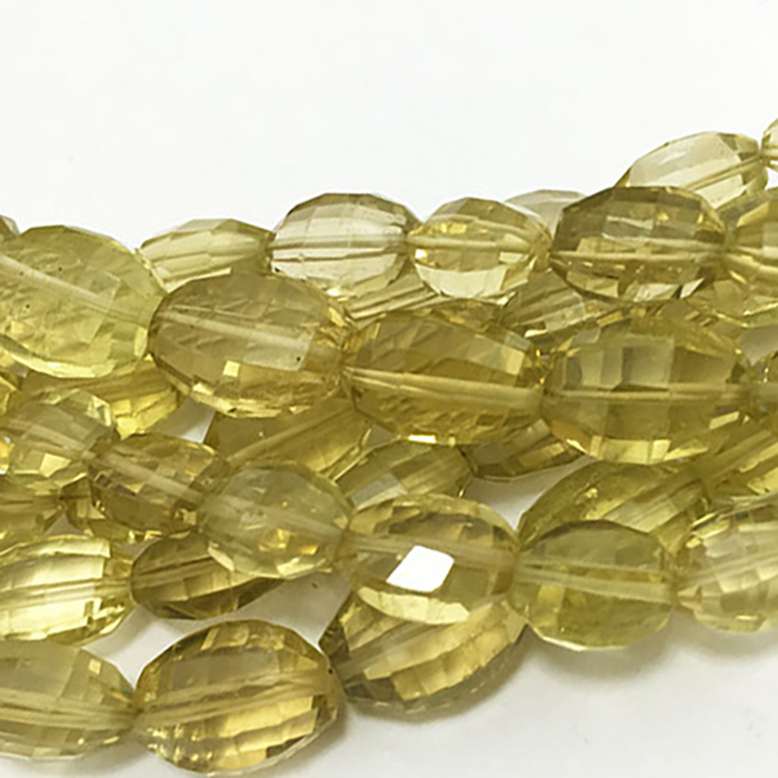 Online Ready Stock Lemon Quartz Faceted Oval 8MM T 14MM Beads