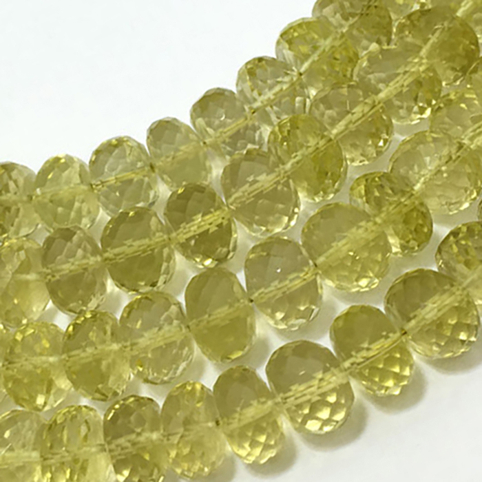 Online Lemon Quartz Faceted Rondell 8MM TO 10MM Beads